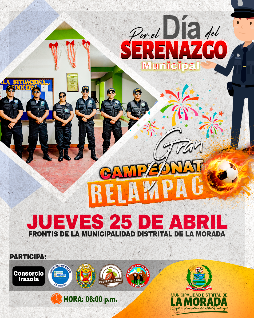 
Por el día del Serenazgo municipal 25 de abril gran campeonato deportivo relámpago inter instituciones publicas 