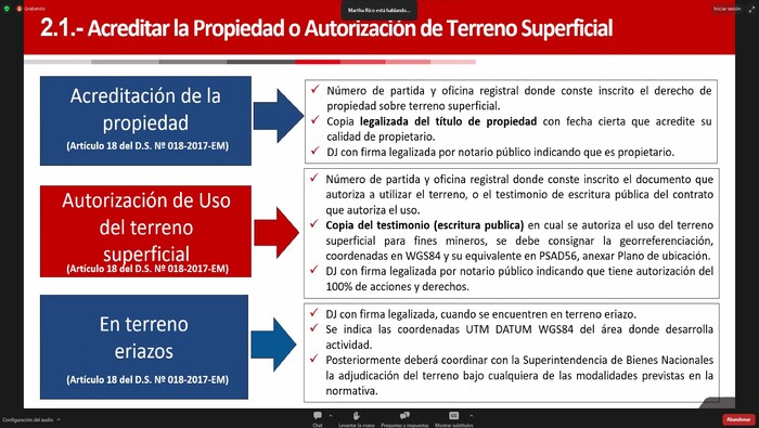 Capacitación virtual: Marco Legal del proceso de Formalización Minera