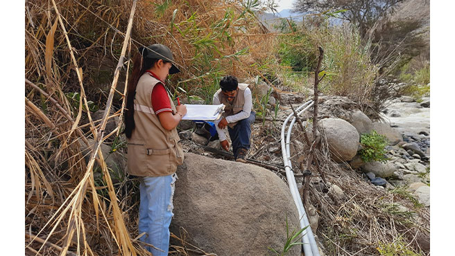 Municipalidad realiza verificación técnica del sistema de agua potable en el valle Huarmey.