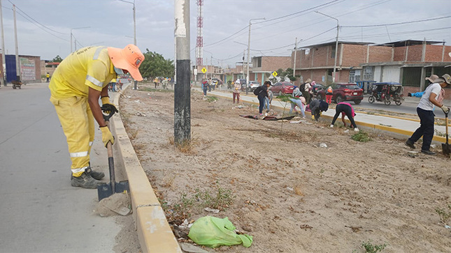 Toma fotográfica de operativo limpieza.