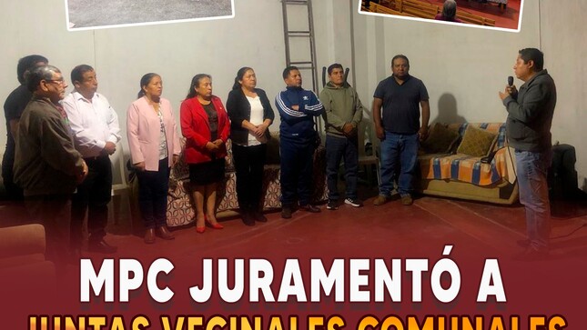 MPC juramentó juntas vecinales comunales del barrio alameda, pampa chica y urb. El pino