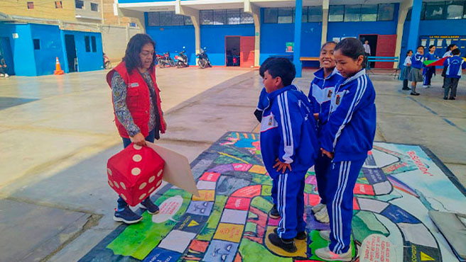 Municipalidad de Huarmey celebra el Día del Niño Peruano con los alumnos de la I.E Inca Garcilaso de la Vega.