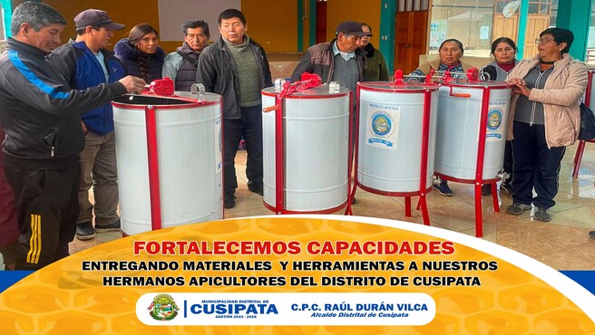 Entrega de materiales y herramientas a nuestros hermanos apicultores.