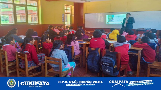Municipalidad distrital de Cusipata brinda charlas informativas sobre derechos y deberes de los niΓ±os y niΓ±as