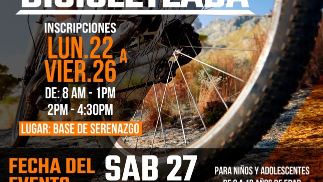 Este evento tendrá lugar el día 27 de abril a las 11 am y está dirigido a niños y adolescentes de 8 a 12 años. Las inscripciones se llevarán a cabo en la base de Serenazgo. Recuerda traer contigo gorro, protector solar y botellas de agua para mantenerte fresco e hidratado durante toda la actividad.
¡Te esperamos para disfrutar de un día lleno de diversión y ejercicio!