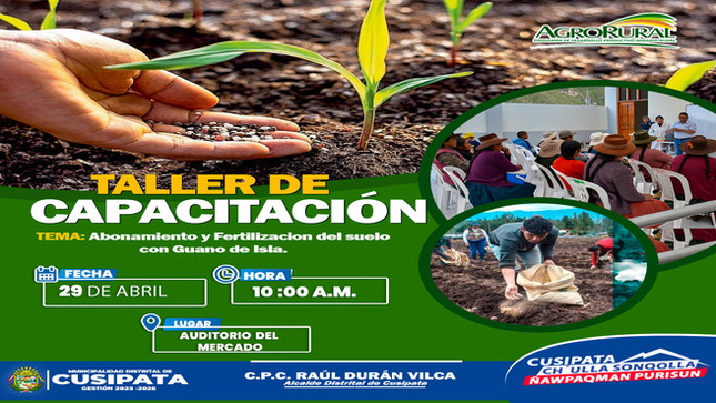 Taller de capacitación en abonamiento y fertilización del suelo con guano de isla