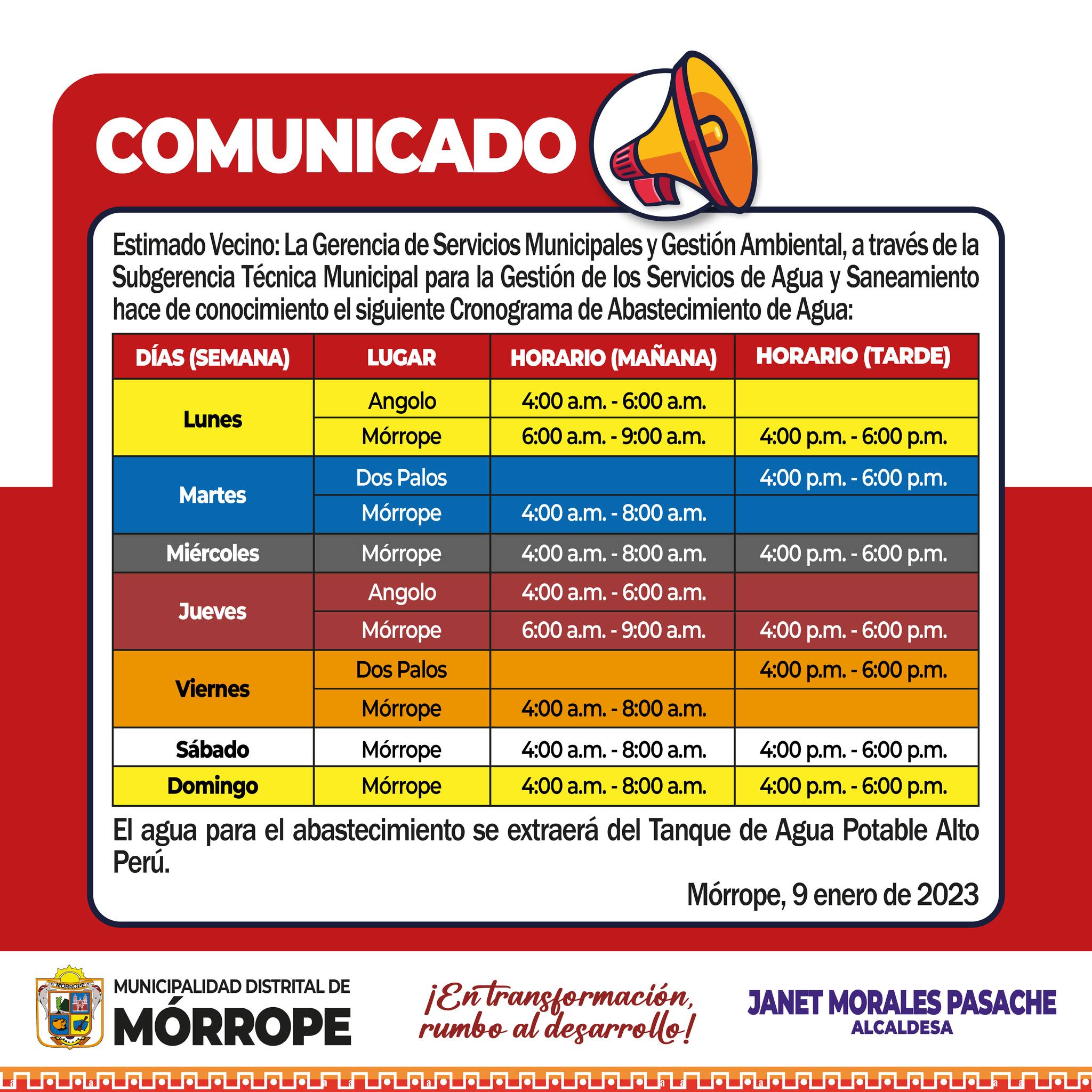 Comunicado.