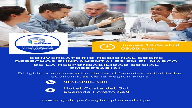 DRTPE PIURA realizará Conversatorio Regional sobre Derechos Fundamentales.