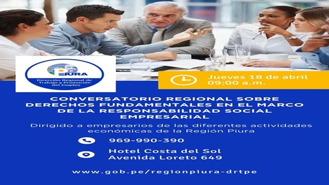DRTPE PIURA realizará Conversatorio Regional sobre Derechos Fundamentales.