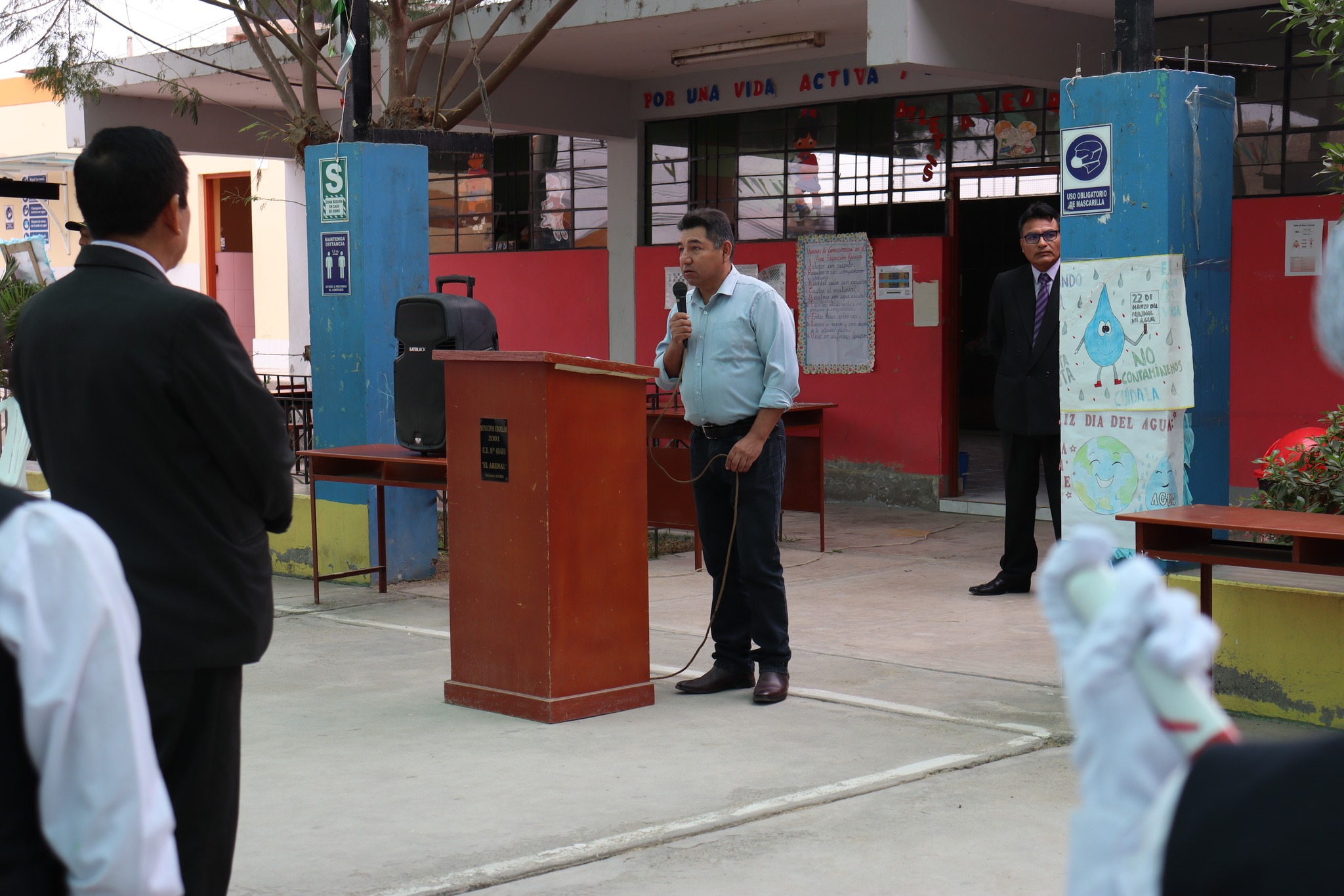 Juramentación de policía escolar  de  la I.E Rubén Linares Linares