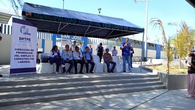 DRTPE Piura en coordinación con la Municipalidad Veintiséis de Octubre llevo con éxito la Feria Laboral 2024: "Conecta con tu Futuro", donde participaron distintas empresas.
