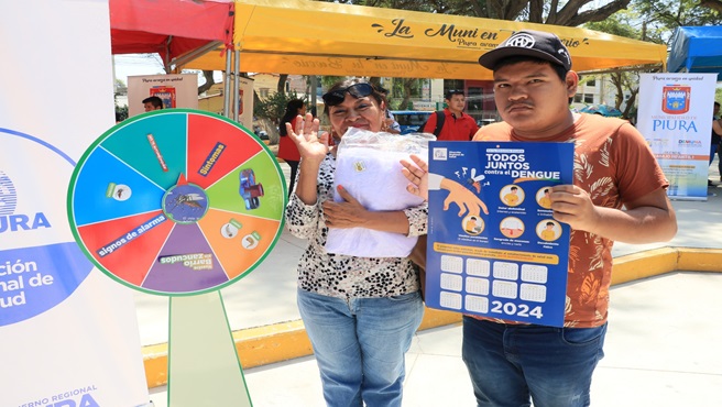 DRTPE Piura realizó capacitación sobre medidas preventivas del dengue al público - “La Caravana de la Justicia”.