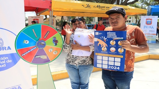 DRTPE Piura realizó capacitación sobre medidas preventivas del dengue al público - “La Caravana de la Justicia”.