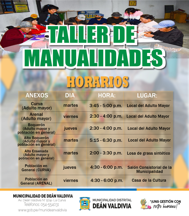 taller de manualidades totalmente gratuito