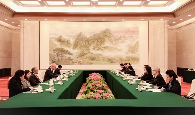 Canciller González-Olaechea y vicepresidente chino Han Zheng reafirman interés en expandir áreas de cooperación entre Perú y China