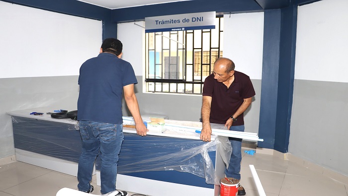 Se ultiman detalles para inagurar ambientes del RENIEC en la Demuna de la Municipalidad Provincial de Huaral