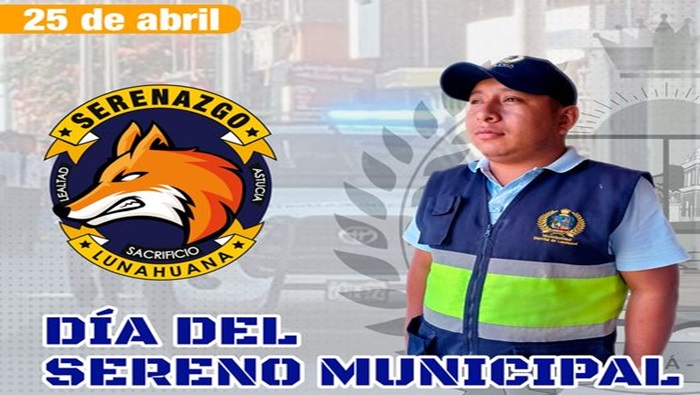 En el Día del Serenazgo Municipal del Perú, el cuerpo de Seguridad Ciudadana de la Municipalidad Distrital de Lunahuaná, renueva su compromiso de estar siempre alerta y comprometido a la ciudadanía en apoyar a quienes lo necesiten.
#EnGestionChavelonEsLaSolucion
𝑺𝒆 𝒂𝒈𝒓𝒂𝒅𝒆𝒄𝒆 𝒔𝒖 𝒅𝒊𝒇𝒖𝒔𝒊𝒐́𝒏 / 𝑼𝒏𝒊𝒅𝒂𝒅 𝒅𝒆 𝑰𝒎𝒂𝒈𝒆𝒏 𝑰𝒏𝒔𝒕𝒊𝒕𝒖𝒄𝒊𝒐𝒏𝒂𝒍