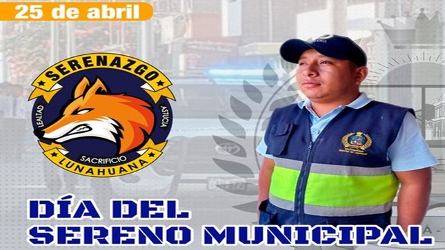 En el Día del Serenazgo Municipal del Perú, el cuerpo de Seguridad Ciudadana de la Municipalidad Distrital de Lunahuaná, renueva su compromiso de estar siempre alerta y comprometido a la ciudadanía en apoyar a quienes lo necesiten.

#EnGestionChavelonEsLaSolucion 

𝑺𝒆 𝒂𝒈𝒓𝒂𝒅𝒆𝒄𝒆 𝒔𝒖 𝒅𝒊𝒇𝒖𝒔𝒊𝒐́𝒏 / 𝑼𝒏𝒊𝒅𝒂𝒅 𝒅𝒆 𝑰𝒎𝒂𝒈𝒆𝒏 𝑰𝒏𝒔𝒕𝒊𝒕𝒖𝒄𝒊𝒐𝒏𝒂𝒍