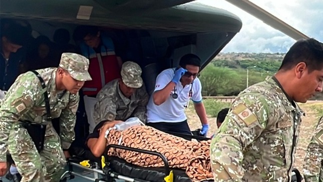 Helicóptero del Ejército trasladó con éxito a dos mujeres gestantes hacia hospital de Bagua 