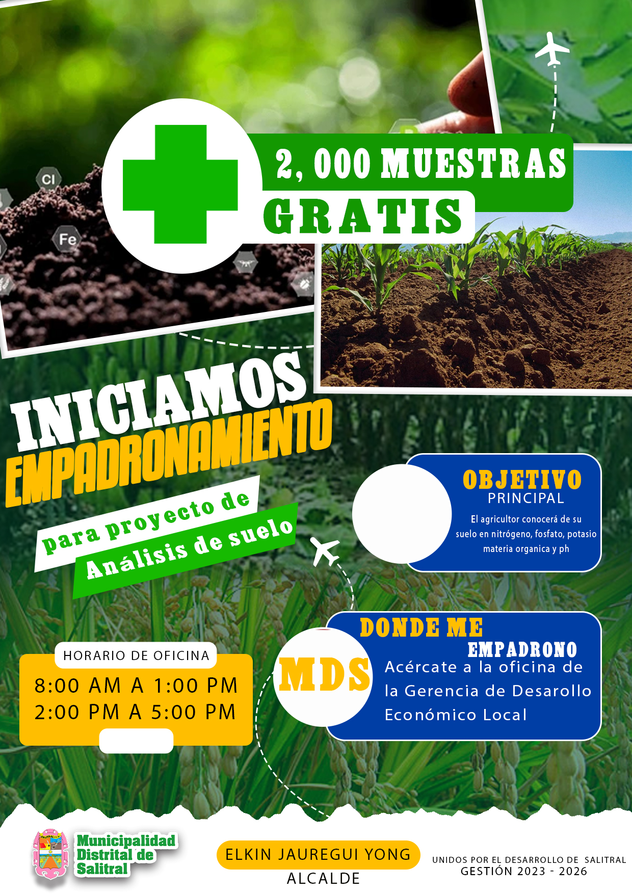 Iniciamos empadronamiento para el proyecto de an谩lisis de suelo