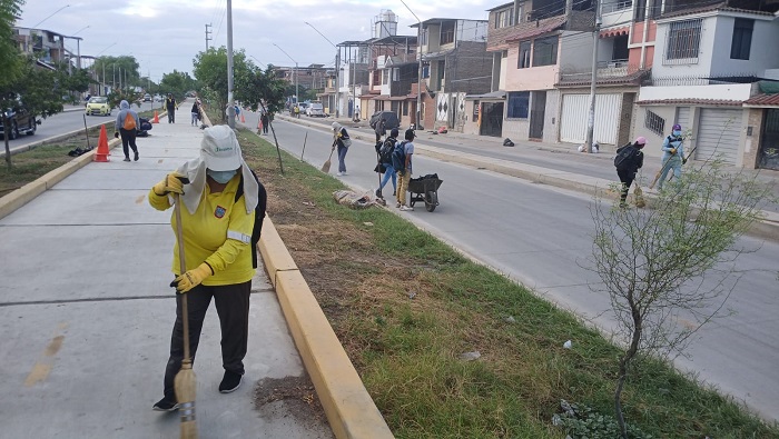 Jornada de limpieza en Av. José Aguilar 