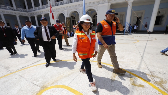 Ministra de Cultura participó en el Primer Simulacro Escolar 2024 en el colegio Guadalupe