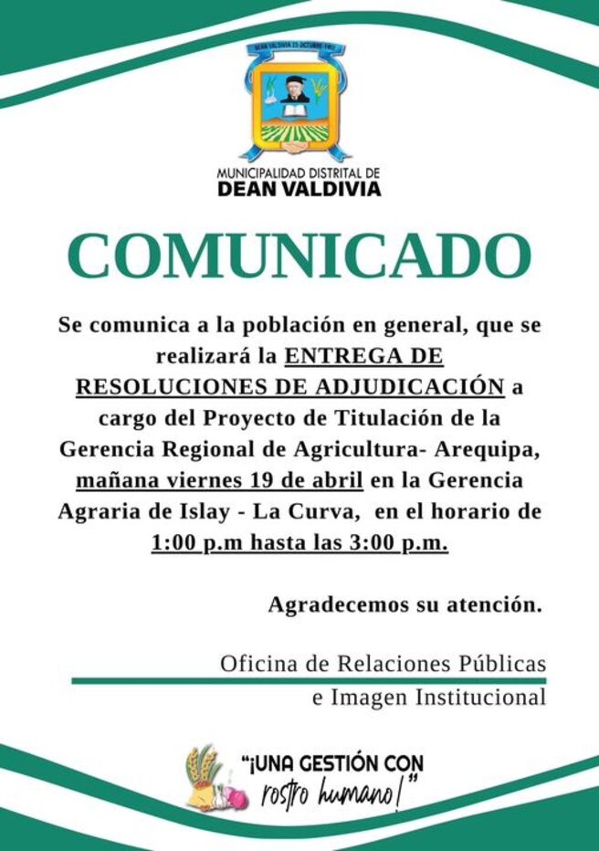 Proyecto de Titulación de la Gerencia Regional de Agricultura
