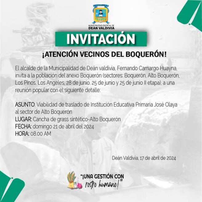 Viabilidad de traslado de Institución Educativa Primaria José Olaya al sector de Alto Boquerón