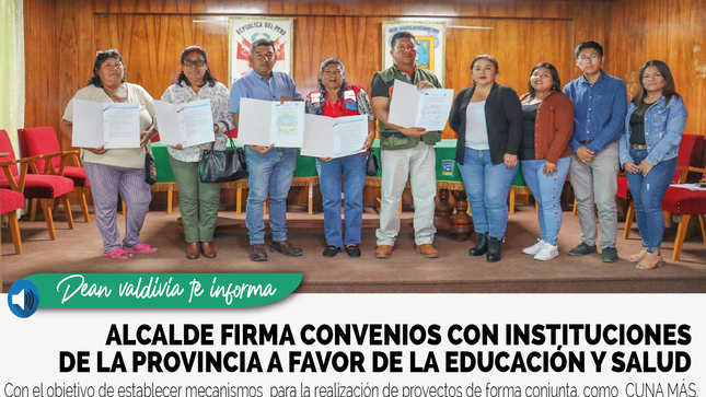 firma de convenios con instituciones públicas de ámbito provincial