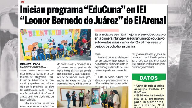  "EduCuna" en el IEI Leonor Bernedo de Juárez de El Arenal