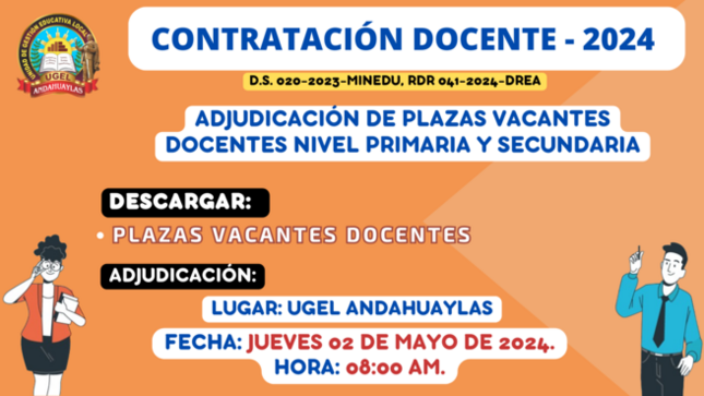 Contratación docente 2024 adjudicacion 30042024