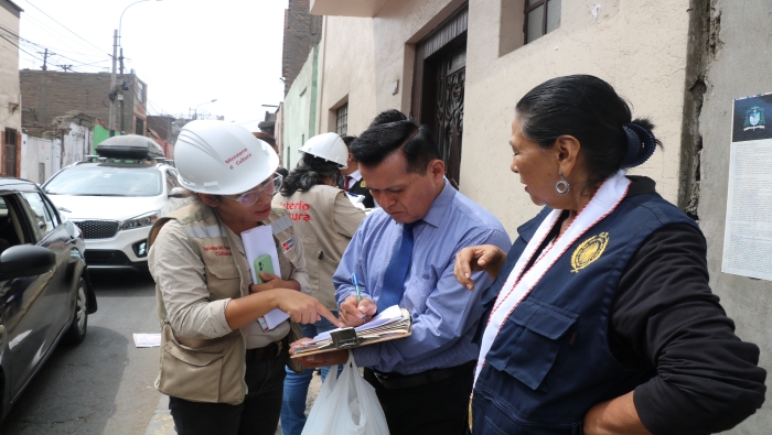 Ministerio de Cultura verificó la integridad de bienes inmuebles de la Zona Monumental del Rímac 