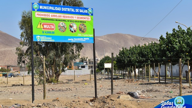TRABAJOS DE LIMPIEZA, RECOJO DE BASURA Y DESMONTES EN PUNTO CRITICO DE GUADALUPE
