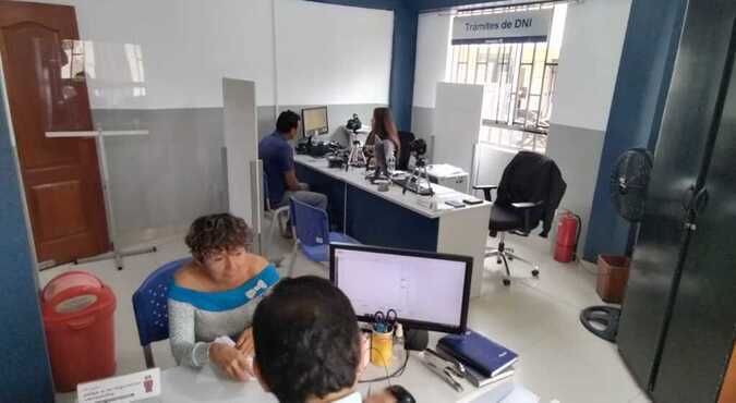 Vista del interior de la oficina de Reniec en la Demuna de Huaral