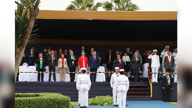 Presidenta de la Corte Superior del Callao, Teresa Soto Gordon, participó en la ceremonia de conmemoración del Combate del 2 de Mayo