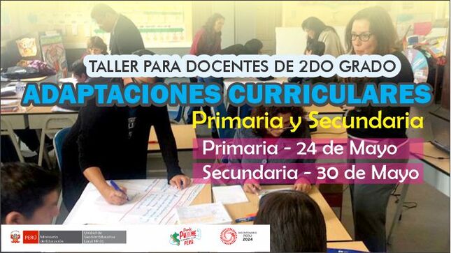 "Adaptaciones Curriculares” con los docentes de las II.EE de Educación Básica Regular 