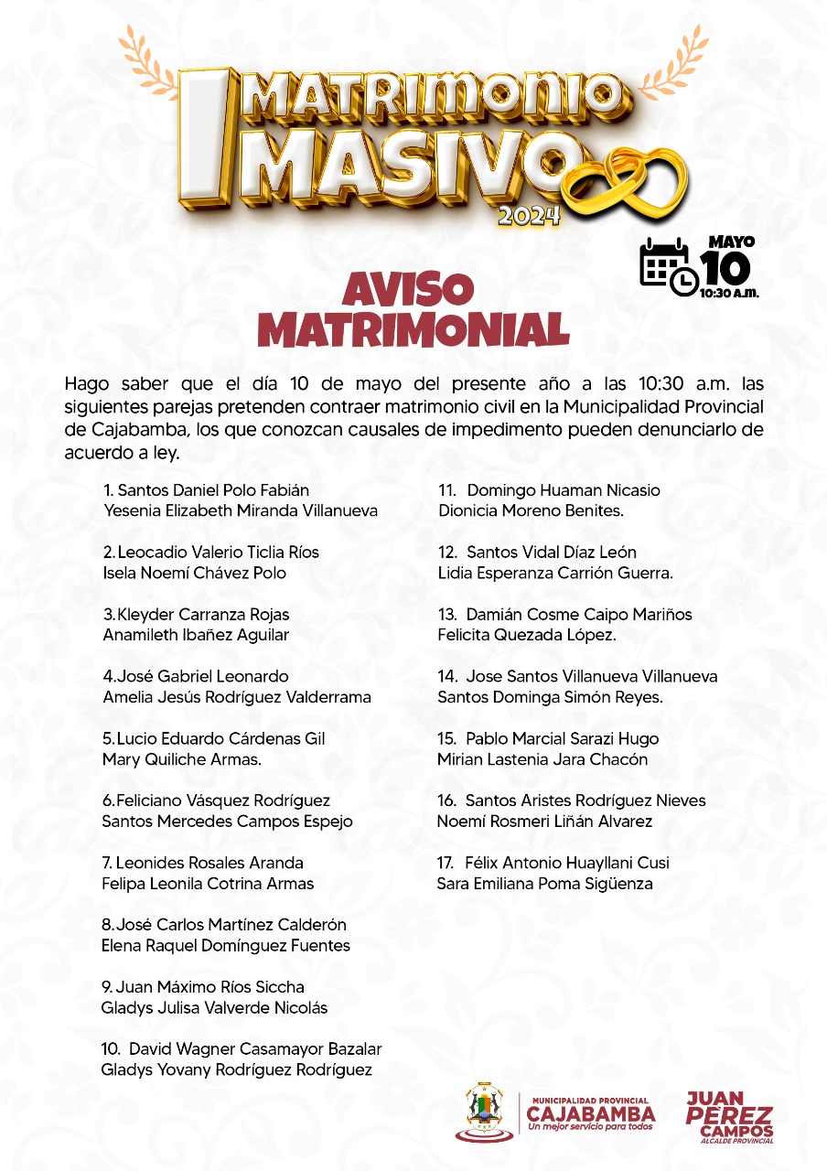 Aviso matrimonial