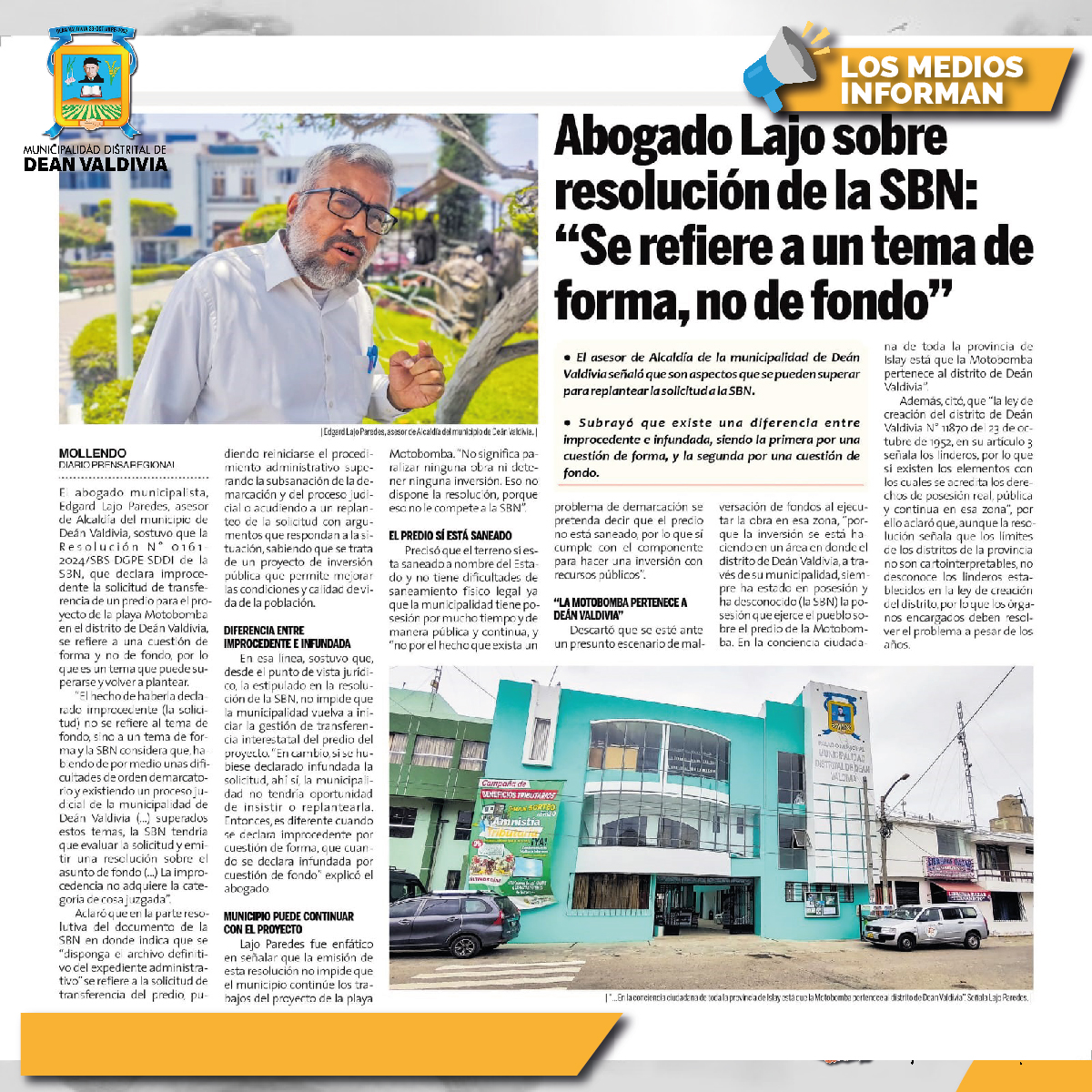 Dean Valdivia informa