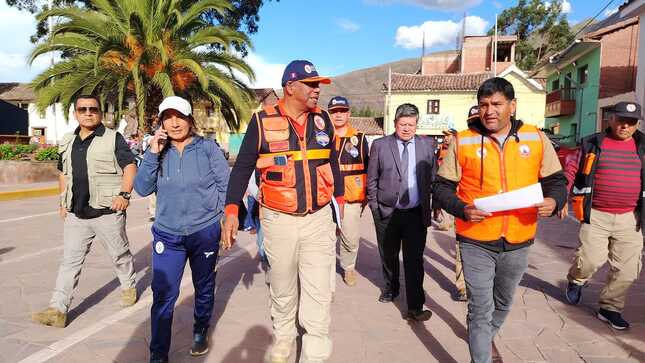 La visita del Jefe actual del Instituto Nacional de Defensa Civil (INDECI)