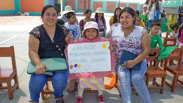 Alcalde cumple con entrega de modulo a I.E.I ESTRELLITAS 