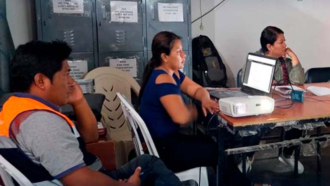 Comuna paiteña participa en la simulación de gabinete ante emergencias y desastres