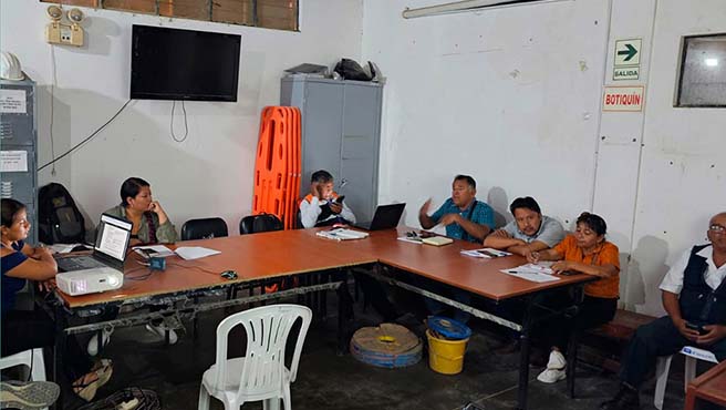 Comuna paiteña participa en la simulación de gabinete ante emergencias y desastres