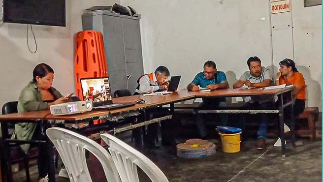 Comuna paiteña participa en la simulación de gabinete ante emergencias y desastres