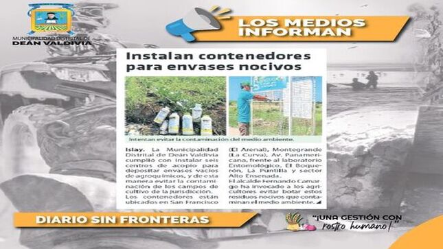 Instalación de  contenedores para envases nocivos