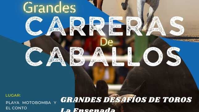 Carrera de caballos y pelea de toros  por Semana Santa