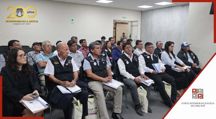 Jueces de Paz de la Corte de Lima Sur y Lima Norte recibieron importante ponencia en I Jornada Nacional de Capacitación del Poder Judicial