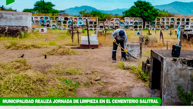 Municipalidad realiza jornada de limpieza en el Cementerio Salitral