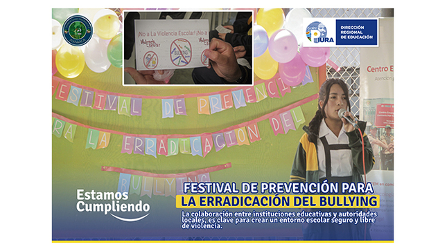 ¡Festival de Prevención para la Erradicación del Bullying un éxito en UGEL Ayabaca!