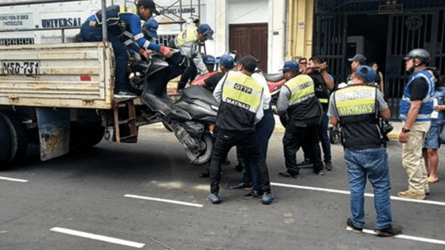 operativo para el retiro de motos