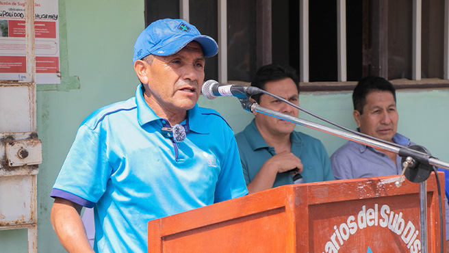 Ceremonia de entrega de 5 MIL bolsas de Cementos para el mantenimiento de la infraestructura hidráulica en el límite hidrográfico Huarmey 